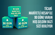 Ticari Marifetli Hesap 90 Gün Hoş Geldin Faizi